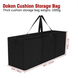 1 x RAW Customer Returns Dokon Garden Cushion Bag, Christmas Tree Storage Bag, Waterproof Windproof UV Resistant 600D Oxford Fabric Heavy Duty Outdoor Storage Bag Large 125 x 40 x 55 cm - Black - RRP €20.4