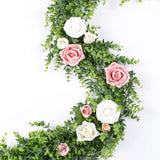 1 x RAW Customer Returns Artificial Vines, Artificial Eucalyptus Garland, 2 Pack Artificial Eucalyptus Garland Wedding Backdrop Arch Wall Decor 6ft Artificial Hanging Plant for Tables Festivals, - RRP €18.39