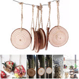 1 x RAW Customer Returns Pack of 14 wooden discs, wooden pieces for crafting, unfinished without hole, tree discs small 1 cm thick for DIY crafts, wedding decoration and Christmas decoration diameter 7-10 cm  - RRP €16.8