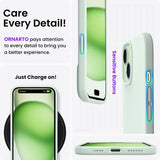 1 x RAW Customer Returns ORNARTO compatible with iPhone 15 Plus silicone case 6.7 inches, thin iPhone 15 Plus mobile phone case made of liquid silicone, scratch-resistant and shockproof protective iPhone 15 Plus case 2023 - light green - RRP €13.1