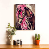 6 x Brand New Reofrey 5D Diamond Painting Horse Animal Oil Painting, DIY Diamond Painting Full Drill Art, Cross Stitch Diamond Embroidery Wall Stickers Living Room Decoration 35x35cm  - RRP €122.4