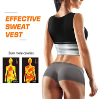 1 x Brand New Sauna Sweat Vest for Women Ladies Sauna Shirt Hot Polymer Waist Trainer Weight Loss Sauna Suit Slimming Workout Body Shaper with Zipper - RRP €17.14