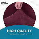 1 x RAW Customer Returns YSTELLAA Velvet Sofa Cover 4 Seater, Stretch Sofa Cover, Sofa Protector Non-Slip, Elastic Couch Cover, Sofa Cover With Armrests, Couch Covers Sofa Protector Cat Couch Throw, Wine Red - RRP €46.22