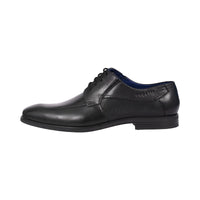 1 x RAW Customer Returns bugatti business low shoe made of leather, derby with elastic band, comfort width, black, 42 EU - RRP €59.85