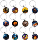 2 x Brand New SUNSK Halloween Keychain Pumpkin Keychain Metal Pendant Halloween Horror Keyring Halloween Lanyard Keyring for Halloween Pack of 12 - RRP €55.2