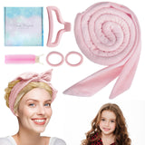 5 x Brand New Curlers Curls Without Heat, Heatless Curls Band, Curlers Overnight, DIY Heatless, Hairband for Women and Girls DIY Hairstyle Pink  - RRP €49.95