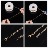 1 x RAW Customer Returns SUNNYCLUE 32.8 Feet 10 m Paperclip Chain Spool Stainless Steel Paperclip Chains Gold Tone 50 Open Jump Rings 20 Lobster Clasps For Jewelry Making Necklace Bracelet DIY Crafts Adults - RRP €22.31