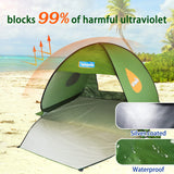 1 x RAW Customer Returns NARMAY - Camping Tent Pop-up Beach Tent Portable Sun Shelter, Green - RRP €49.58