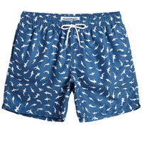 2 x Brand New MaaMgic Swim Trunks for Men Boys Swim Shorts for Men Quick-drying Surfing Beach Pants Surf Shorts with Mesh Lining REUSEABLE, Dark Blue Shark, XXL - RRP €39.58