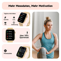 1 x RAW Customer Returns BingoFit Smartwatch Women Men with Telephone Function, 1.91 Inch AMOLED Touchscreen Fitness Tracker, Fitness Watch with Heart Rate Monitor Sleep Monitoring Blood Pressure SpO2, 100 Sports Modes Smartwatch - RRP €39.31