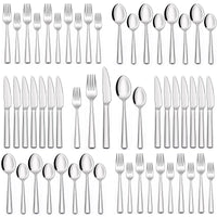 1 x RAW Customer Returns Cutlery set for 12 people, 60-piece stainless steel cutlery set, dining cutlery set with knife, fork, spoon, stainless steel dining cutlery for family party restaurant, highly polished dishwasher safe - RRP €36.99