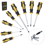 1 x RAW Customer Returns CCLIFE screwdriver set 8-piece magnetic screwdriver set with slotted, Pozidriv and Phillips chrome-vanadium steel screwdriver set with case - RRP €15.44