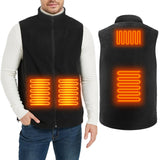 1 x RAW Customer Returns ISOPHO Heated Vest Men Women, Lightweight Polar Fleece Heated Vest with Adjustable USB Charging, Washable Heating Vest in Winter Without Battery Black L - RRP €34.42