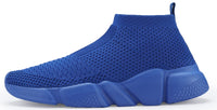 1 x Brand New Shoful Mens Slip On Sneakers Lightweight Breathable Knitted Gym Running Sneakers Fashion Hiking Shoes Blue 47 EU - RRP €60.0