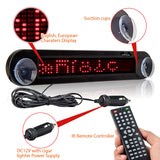 1 x RAW Customer Returns Leadleds Car Scrolling Display Screen LED Display DC 12V Moving Red Message Programmable with Remote Control red - RRP €42.35