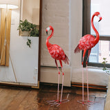 1 x RAW Customer Returns Flamingo Garden Statues and Sculptures, Metal Birds Yard Art Outdoor Statue, Set of 3 Large Pink Flamingo Lawn Ornaments for Home, Courtyard, Backyard Large  - RRP €118.33