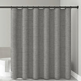 9 x RAW Customer Returns Littleprins Shower Curtain Heavy Bath Curtain Linen Textile Anti-mold Waterproof Washable Gray for Shower with Shower Rings 180 x 200 cm  - RRP €181.44