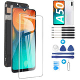 1 x RAW Customer Returns RongZy Compatible with Samsung Galaxy A50 SM-A505FN DS A505FD A505F A505A A505 Replacement Screen LCD Display and Touch Screen Digitizer with Tools Black with Frame  - RRP €35.99