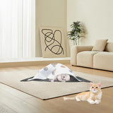 1 x Brand New XiyaxiVici Cat Rug Interactive Activity Cat Play Mat Cat Toy 9 Holes Training Mat Felt Pad Foldable for Indoor Cats 40 x 65 cm - RRP €20.4