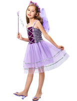 1 x RAW Customer Returns Tacobear Pack of 5 Fairy Costume Children with Fairy Wings Fairy Dress Flower Wreath Hair Butterfly Fairy Headband Hair Band Fairy Wand Halloween Party Princess Fairy Costume Accessories for Girls Purple  - RRP €27.56