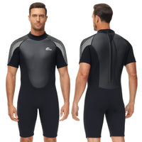 1 x RAW Customer Returns Owntop Men s 3mm Wetsuit, Shorty 3mm Neoprene Wetsuit for Diving Surfing Swimming Kayaking Men Grey, M  - RRP €30.0