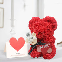 3 x Brand New Rose Bear, Rose Teddy Rose - Rose Bear Forever Artificial Flowers Women, Gifts for Girlfriend, Gifts for Her, Birthday Gift - RRP €63.96