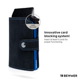 1 x RAW Customer Returns BEWMER v2 Shielded Slim Wallet with Coin Pocket for Men Women Card Case with Coin Pocket RFID Protection Anti-Cloning Wallet for Notes, Coins 9 Credit Cards Black Blue  - RRP €30.99