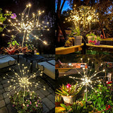 1 x RAW Customer Returns yowin garden decoration solar lights for outdoors, 2 pieces 120 LED solar lights dandelion, 8 modes solar plug garden lighting weatherproof solar lamps fireworks for garden balcony terrace flower boxes decoration - RRP €21.99