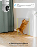 1 x RAW Customer Returns COCOCAM 5MP Indoor Security Camera, 2.4 5GHz WiFi Surveillance Camera for Baby Animal, 355 P 95 T, AI Motion Detection, Automatic Tracking, 2-Way Audio, Cloud TF, Compatible with Alexa - RRP €36.19