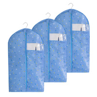 1 x RAW Customer Returns ADB garment bag 3 pieces 3M 60x90cm premium Oxford fabric garment cover suit cover with large transparent window for jacket coat dresses suit light blue pattern . - RRP €20.4