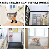 1 x RAW Customer Returns Stair gate without drilling, Darryy 120 x 92cm dog gate for apartment, child safety door, barrier gate for dog, Magic Gate foldable, door safety gate for babies, pets, dogs, cats - RRP €31.99