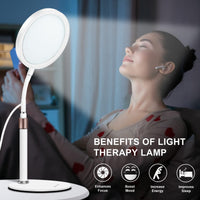 1 x RAW Customer Returns Trayvespace SAD Lamp, SAD Light Therapy Lamp, UV-Free 10000 Lux Sun Lamp, Therapy with 3 Light Colors and 9 Adjustable Brightness and 3 Timers for Lift Mood - RRP €69.99