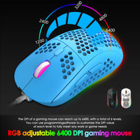 1 x RAW Customer Returns Ziyou LANG Gaming Keyboard Mouse, Plug and Play with Adapter Converter, RGB Backlit Gaming Keyboard 6400DPI Mouse for PS4 Xbox One Xbox 360 Nintendo Switch PC Mac-Blue UK Layout - RRP €56.99