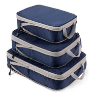 1 x RAW Customer Returns Meowoo Compression Suitcase Organizer Packing Cubes Packing Cubes Luggage Storage Bags Clothes Bags Packing Cubes Packing Bags Navy Blue 3pcs  - RRP €20.89