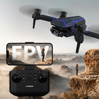 1 x RAW Customer Returns Mini drone with camera HD 720P, X19 children s drone with 2 cameras, RC quadcopter with FPV WiFi transmission, foldable drone with altitude hold for adults, 3D flip, headless mode for beginners, 2 modular batteries - RRP €57.04