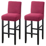 8 x Brand New MUPOO Bar Chair Covers, 2 Pack Stretch Jacquard Removable Washable Chair Slipcover, Dining Chair Bar Stool Counter Slipcovers Dining Room Chair Slipcover 2 Pack Wine Red  - RRP €207.92