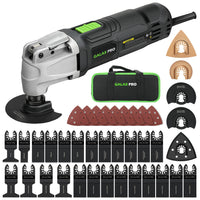 1 x RAW Customer Returns GALAX PRO Oscillating Tools 260W, 6 Variable Speed 15000-22000RPM Multifunction Tool, 39 Pieces Accessories with Multifunction Quick Connect Blades with Carrying Bag - RRP €80.21