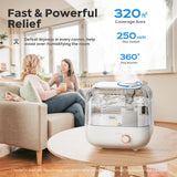 1 x RAW Customer Returns BEAR 5L Top-Filling Humidifier, 360 Rotatable Steam Nozzle, 28dB Ultra Quiet for Babies and Plants, 35 Hours Runtime, With Aromatherapy Tray, Automatic Shut-Off, White - RRP €45.99