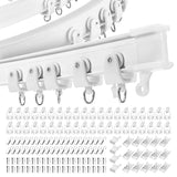 1 x RAW Customer Returns MaxAwe 5 meter flexible curtain rail, curtain rail, flexible and curved, ceiling rail, curtain rail system with hooks for curtains, motorhome curtain rail, room divider, shower curtain - RRP €24.99