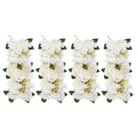 1 x Brand New BLOSMON artificial flowers wedding decoration roses artificial flowers 4 pcs white rose table decoration wedding artificial flower decoration silk flowers bouquet arrangement for home baby shower table centerpiece decoration - RRP €77.63