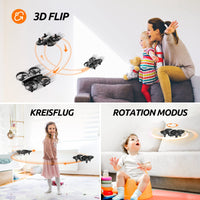 1 x RAW Customer Returns Tomzon children s drone with camera, 1080P HD beginner drone under 100g for indoor, 3 batteries, long flight time, propeller protection, altitude hold, throw-go, 3D flip, rotation gift for boys and girls - RRP €54.44