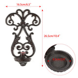 1 x RAW Customer Returns SUMNACON Vintage 2 PCS Wall Lights Made of Cast Iron Candle Holder Wall Candle Tea Light Wall Decorations Emblem Logo for Hotel Restaurant Apartment Living Room Bedroom Wall Mount Decoration Black  - RRP €30.24