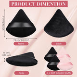 1 x Brand New Triangular Makeup Sponge 4 Velvet Powder Puffs for Face Cosmetics Triangular Powder Puff Soft Wet Dry Powder Cushion Puff for Body Black, Pink  - RRP €15.6