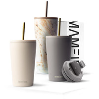 1 x RAW Customer Returns MAMEIDO thermal mug with straw 470ml 700ml - drinking cup with lid and straw made of stainless steel, double-walled insulated, leak-proof - coffee to go cup Ivory Beige, 0.47l  - RRP €30.24