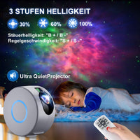 1 x RAW Customer Returns Starry sky projector, LED galaxy light projector with remote control, 16 modes night light star projector lamp for baby, adults, bedroom, home theater, room decoration, party, night light ambience - RRP €46.38