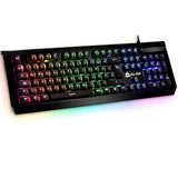 2 x RAW Customer Returns KLIM Domination - GERMAN - Mechanical RGB QWERTY Keyboard Blue Keys - Fast, Precise, Pleasant Keystroke - TOTAL Freedom of Color Choice PC PS4 - RRP €131.04