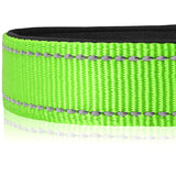 8 x Brand New Joytale Reflective Dog Collar, Nylon Padded Collar with Neoprene, Adjustable for Small Dogs, 22-30cm, Green - RRP €70.56