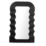 1 x Brand New Funerom 16 x 10 Wavy Mirror Aesthetic Mirror Funky Mirror Wave Mirror Rectangular Black - RRP €18.78