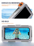 1 x RAW Customer Returns Lanhiem Waterproof Phone Case IPX8 Universal Diving Professional Cell Phone Underwater Case Waterproof deep 15M for iPhone Samsung Huawei Google Xiaomi Snorkeling Surfing Case, Grey-Orange - RRP €41.99