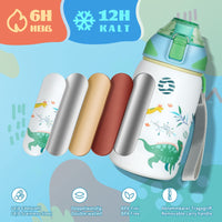 1 x RAW Customer Returns Fjbottle Thermal water bottle for children 400ML - Leak-free BPA-free, Stainless steel thermal bottle for school, kindergarten - RRP €18.29